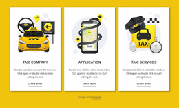 Taxi Services - Template To Add Elements To Page