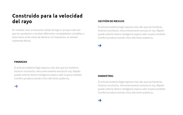 Construye tu plan Plantilla de sitio web