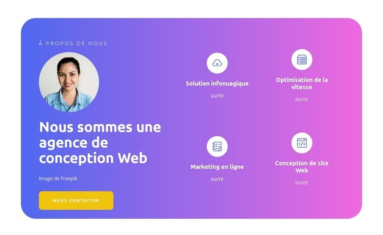 Nous sommes la tendance Maquette de site Web