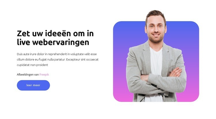 Nieuw bedrijfsidee HTML5-sjabloon