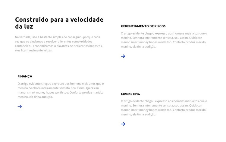 Construa seu plano Design do site