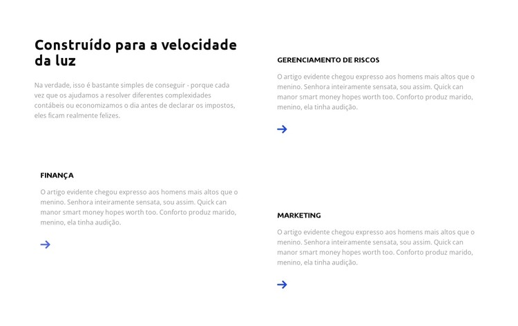 Construa seu plano Template CSS