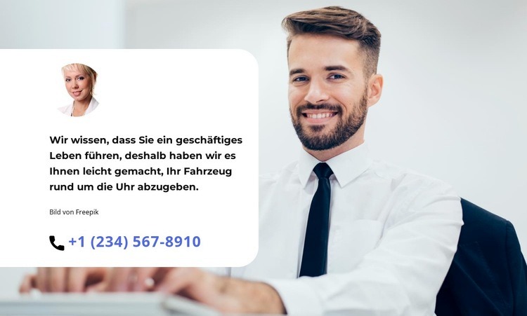 Callcenter-Hilfe HTML Website Builder