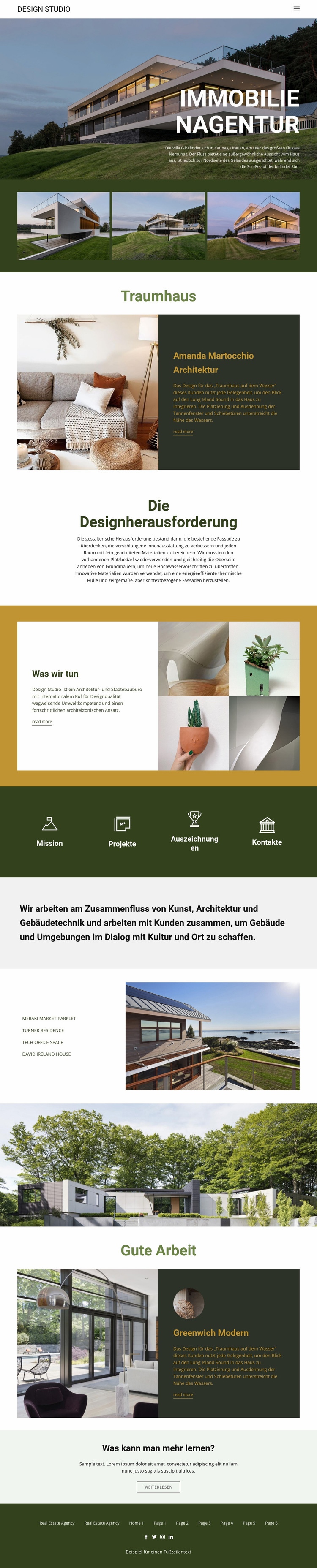 Luxusimmobilien zu verkaufen Website Builder-Vorlagen