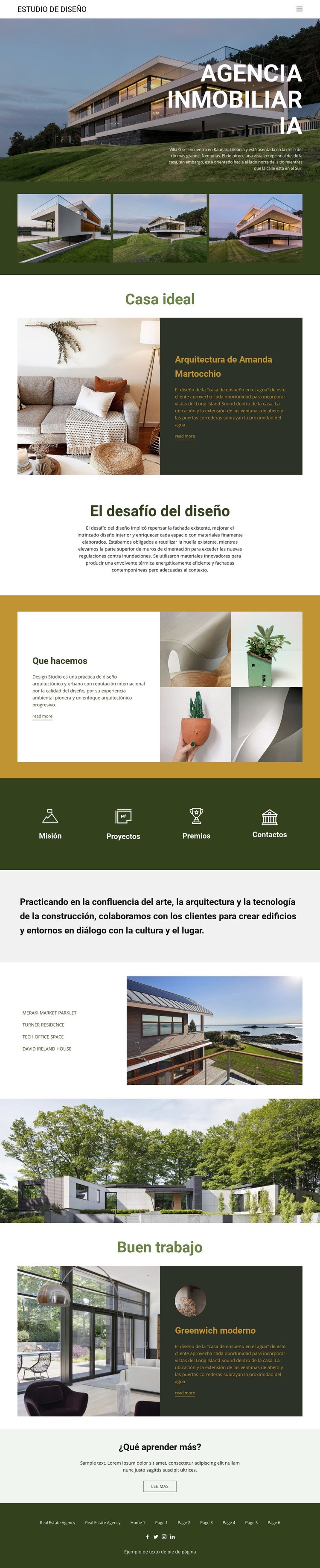 Venta de casas de lujo Plantillas de creación de sitios web