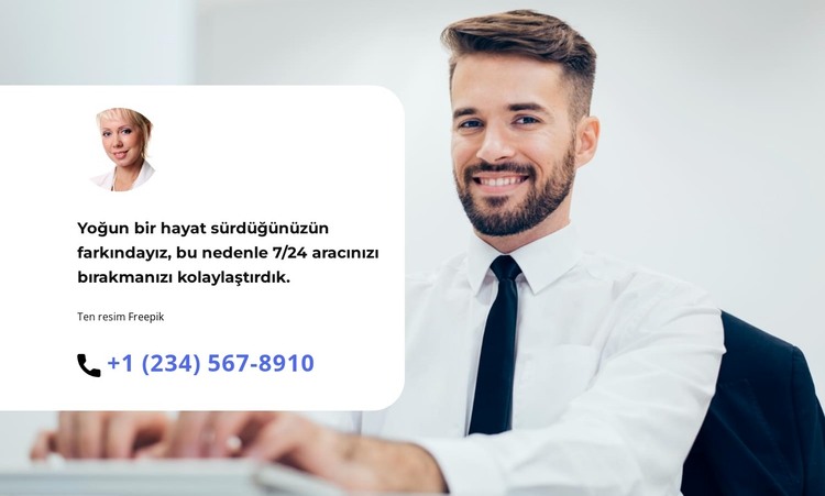 Çağrı Merkezi Yardımı HTML Şablonu