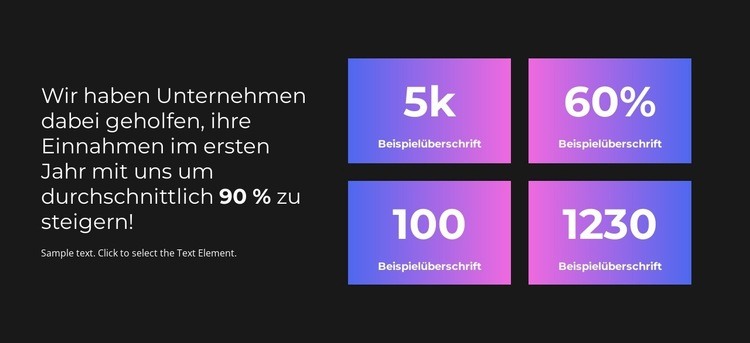 90 Prozent Erfolg Website Builder-Vorlagen