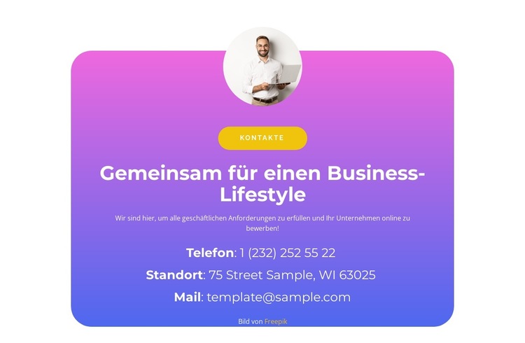 Gemeinsam im Geschäft Website-Vorlage