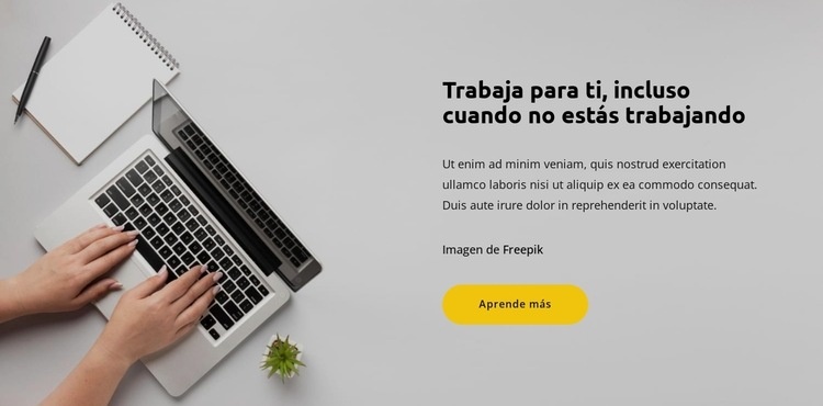 Trabaja activamente Plantilla HTML5