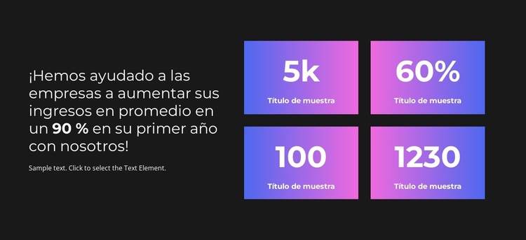 90 por ciento de éxito Plantilla de sitio web