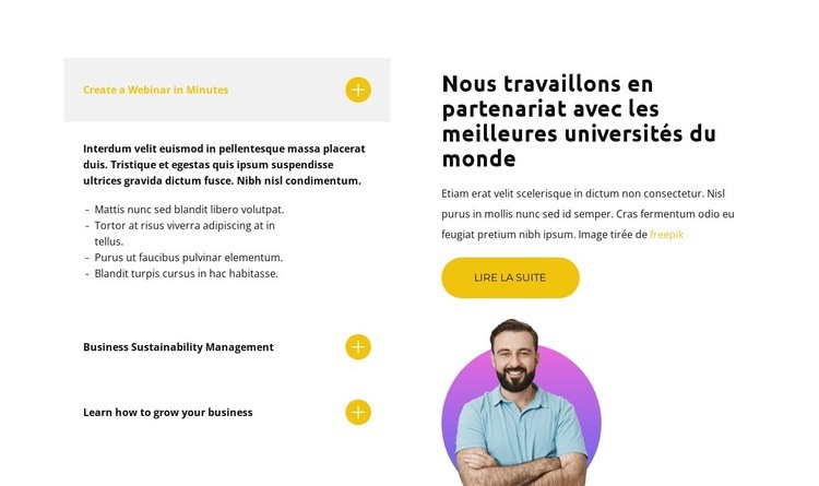 Travailler avec un pro Conception de site Web