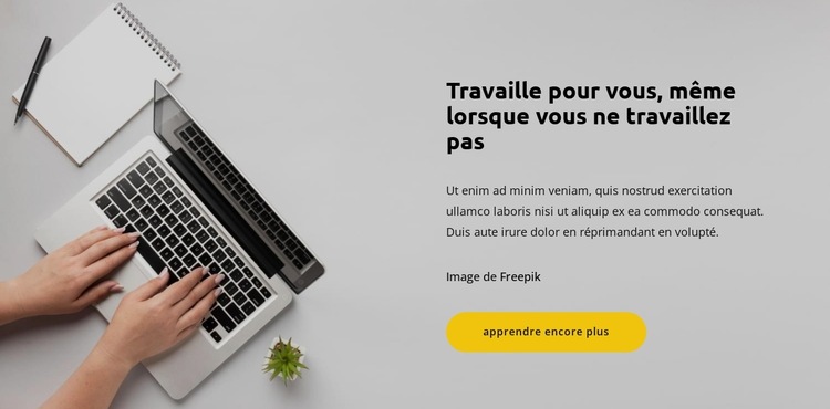 Travailler activement Modèle de site Web