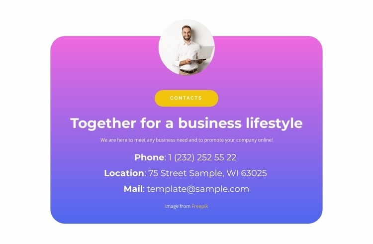 Together in business Homepage Design