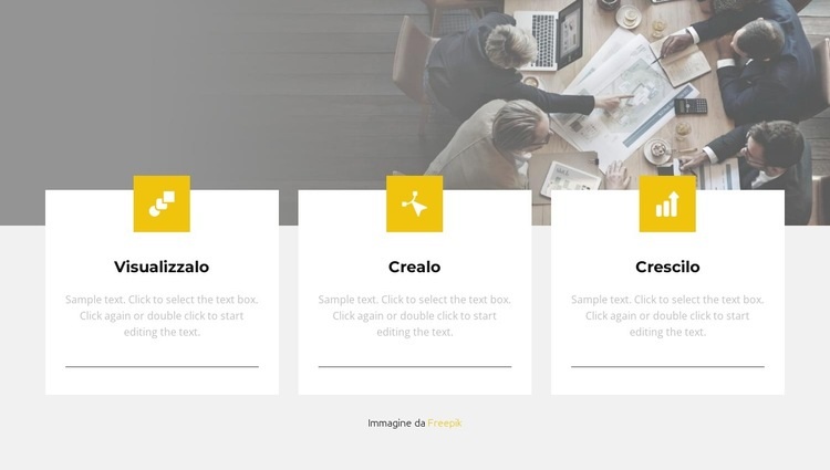 Crealo e promuovilo Mockup del sito web