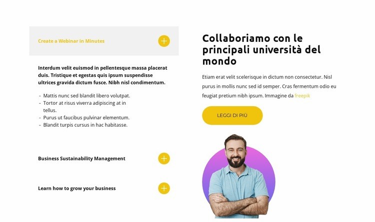 Lavora con un professionista Mockup del sito web