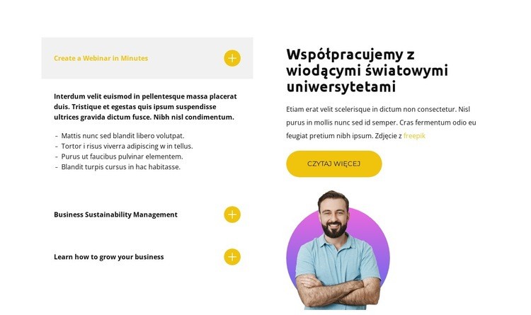 Współpracuj z profesjonalistą Szablony do tworzenia witryn internetowych