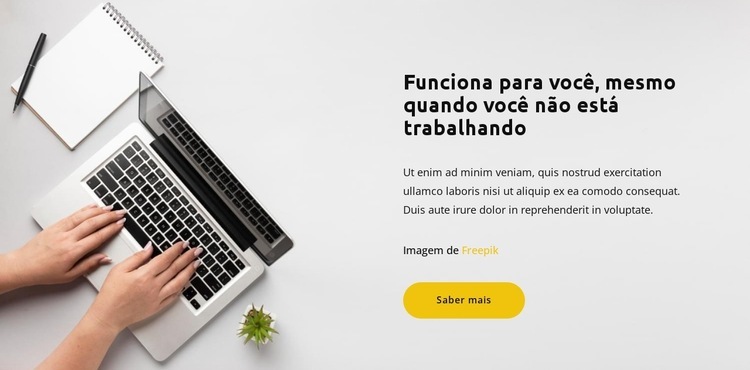 Trabalhe ativamente Design do site