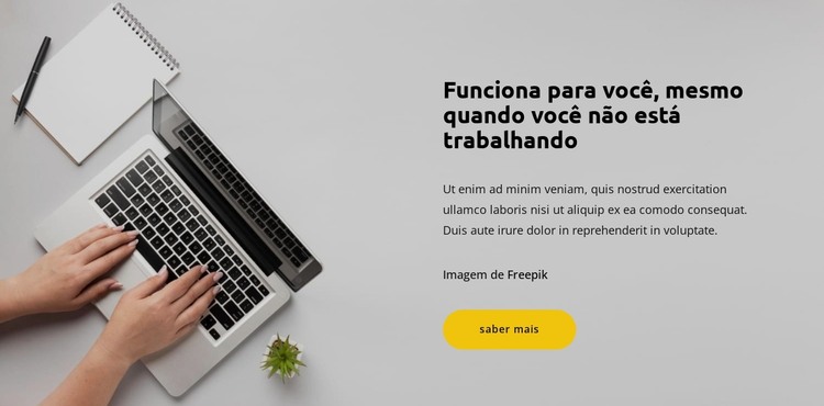 Trabalhe ativamente Modelo HTML