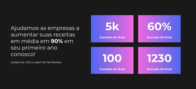 90 por cento de sucesso Modelo de site