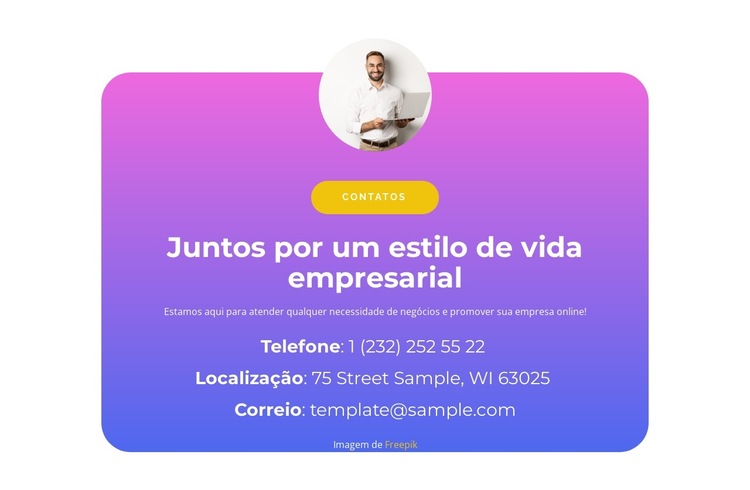 Juntos no negócio Modelo de site