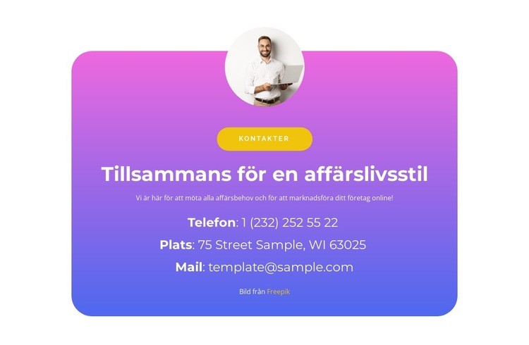 Tillsammans i affärer CSS -mall