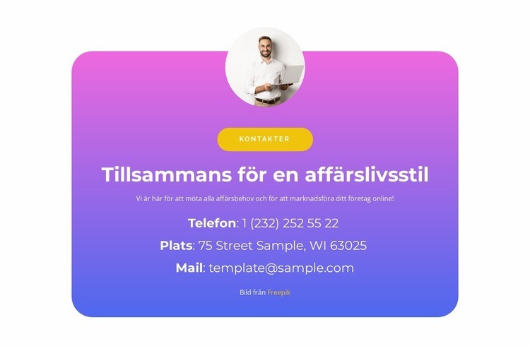 Tillsammans i affärer HTML-mall