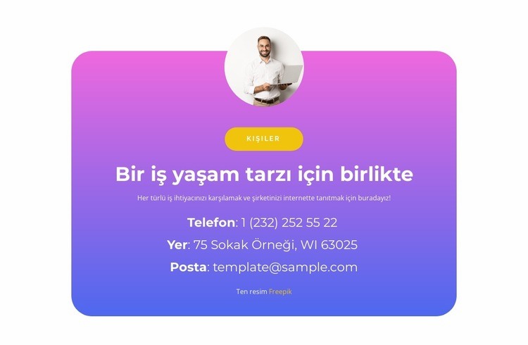 Birlikte iş Web Sitesi Oluşturucu Şablonları