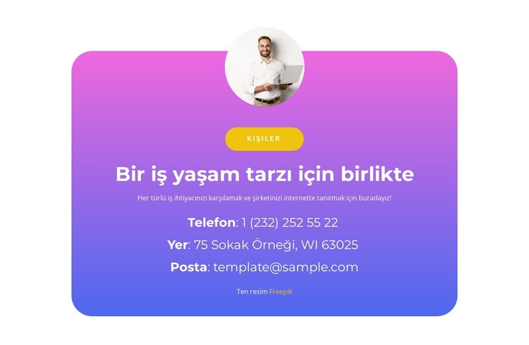 Birlikte iş Web Sitesi Şablonu