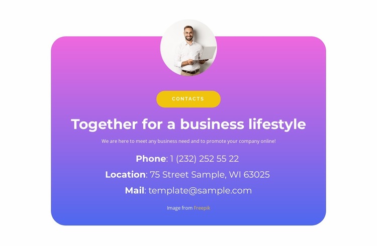 Together in business Website Mockup