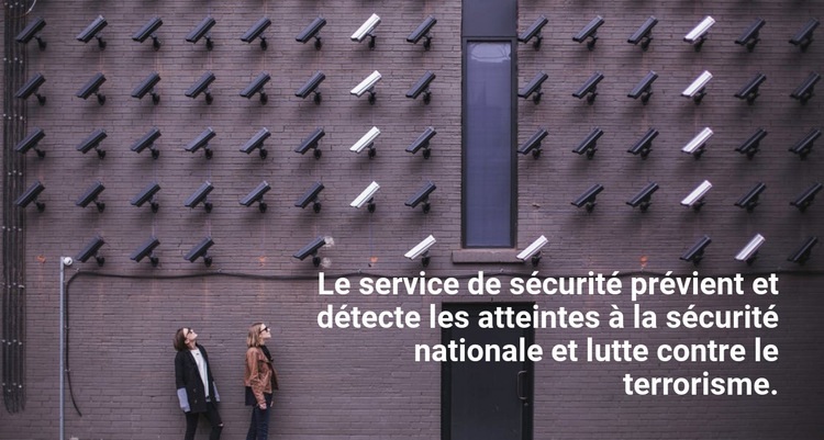 Services de sécurité Maquette de site Web