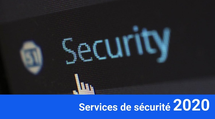 Services de sécurité 2020 Maquette de site Web