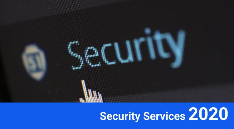 Security services 2020 Homepage Design