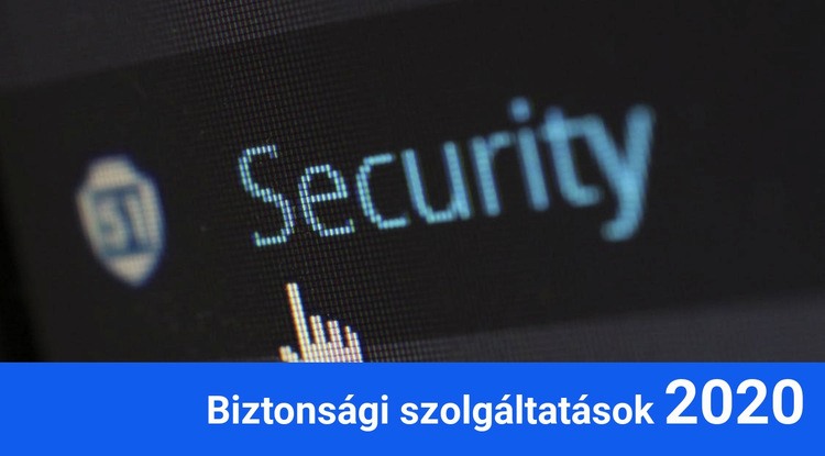 Biztonsági szolgáltatások 2020 Weboldal sablon
