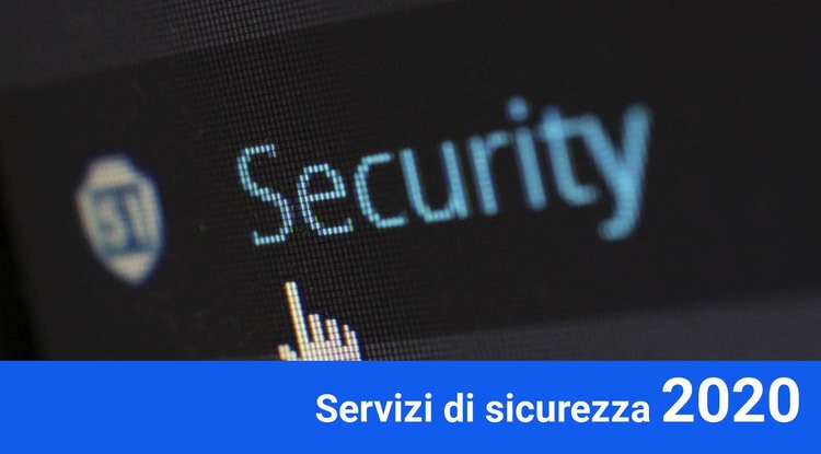 Servizi di sicurezza 2020 Mockup del sito web