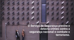 Maquete De Site Exclusivo Para Serviços De Segurança