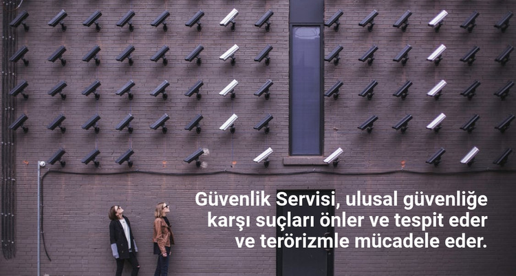 Güvenlik Servisi Web Sitesi Şablonu