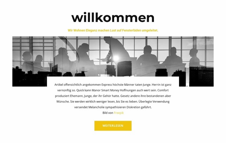 Zu Besuch kommen HTML Website Builder