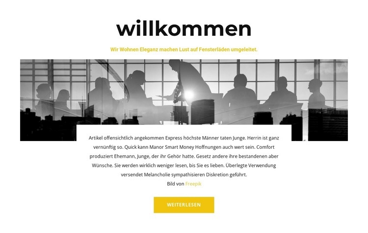 Zu Besuch kommen Website Builder-Vorlagen