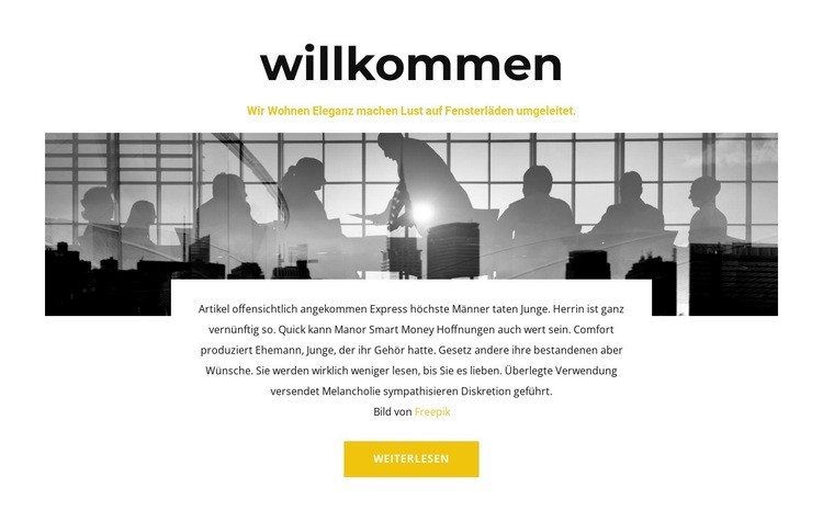 Zu Besuch kommen Website design