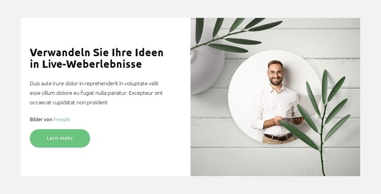 Generator der Idee Website-Modell