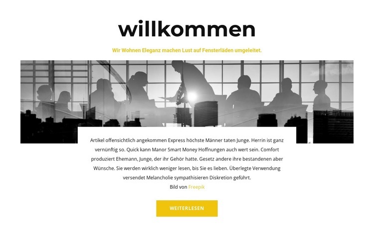 Zu Besuch kommen Landing Page