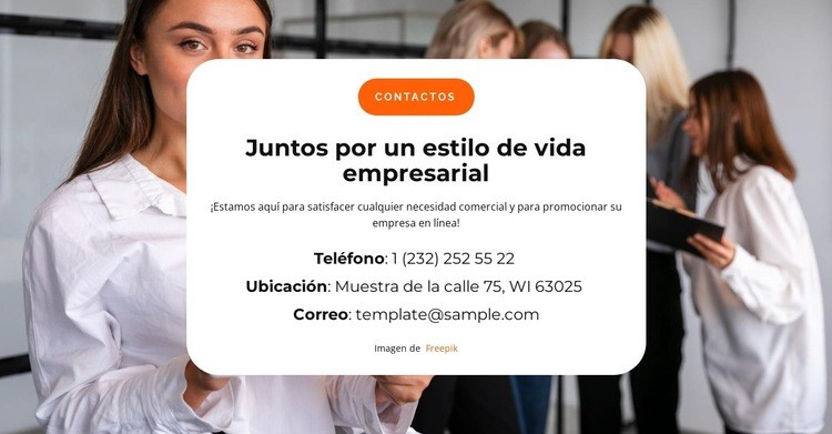 Juntos creamos negocio Creador de sitios web HTML