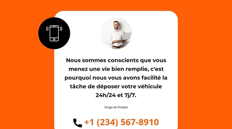 Nous vous rappellerons rapidement Conception de site Web