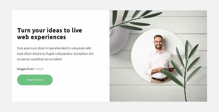 Idea's generator Homepage Design