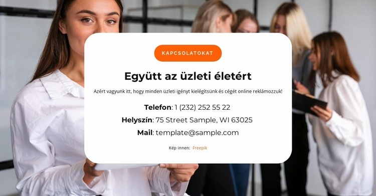 Együtt hozunk létre üzletet Weboldal tervezés