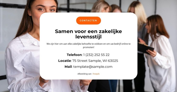 Samen creëren we business Bestemmingspagina