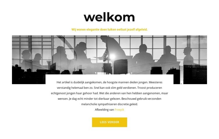 Kom op visite Website mockup