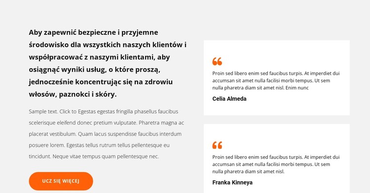 Dwie opinie Szablon CSS