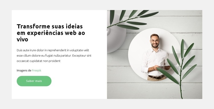 gerador de ideias Construtor de sites HTML