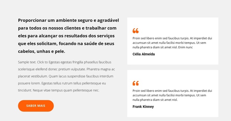 duas opiniões Modelo de site